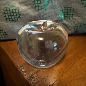 Tiffany & Co crystal glass apple paper weight